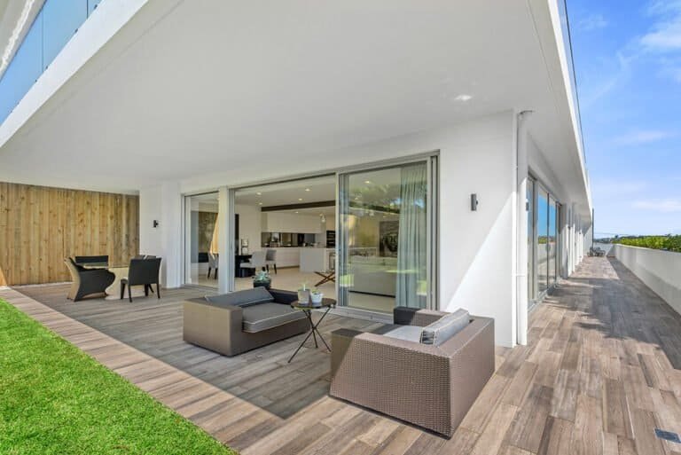 Modern apartment photographed for Sydney property listing by Cozmocom