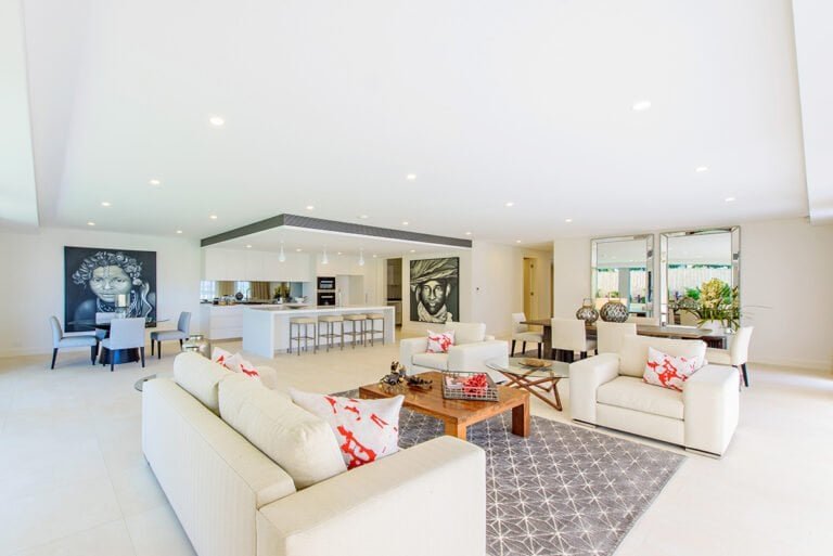 Modern apartment photographed for Sydney property listing by Cozmocom