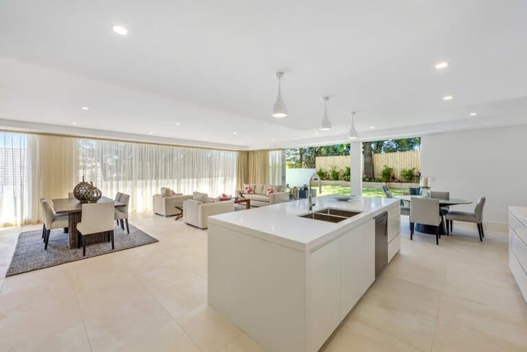 Modern apartment photographed for Sydney property listing by Cozmocom