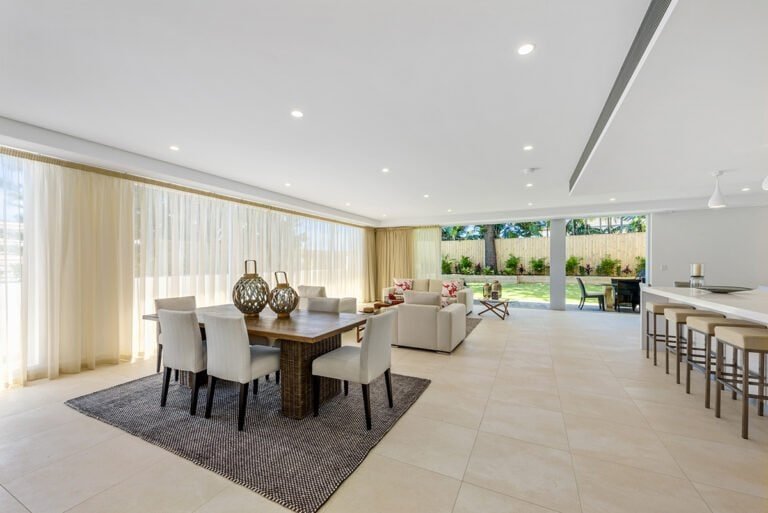 Modern apartment photographed for Sydney property listing by Cozmocom