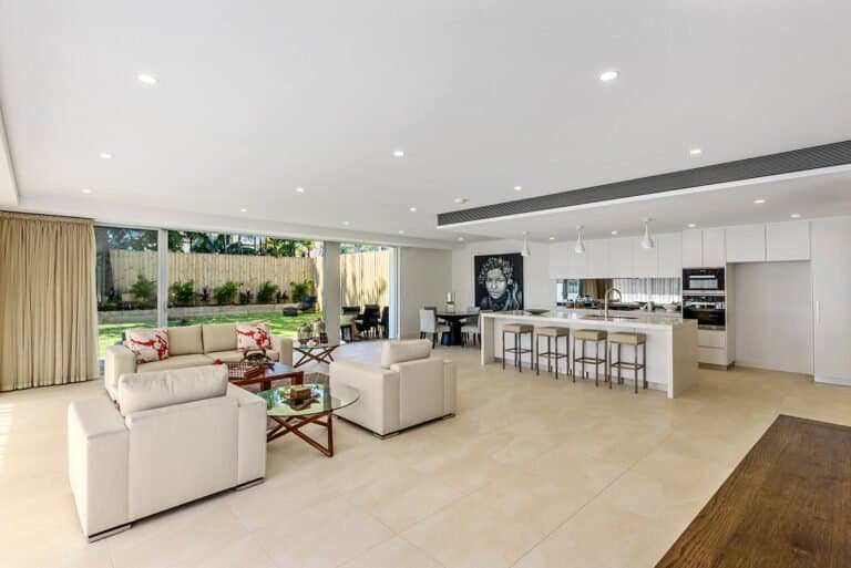 Modern apartment photographed for Sydney property listing by Cozmocom